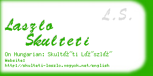 laszlo skulteti business card